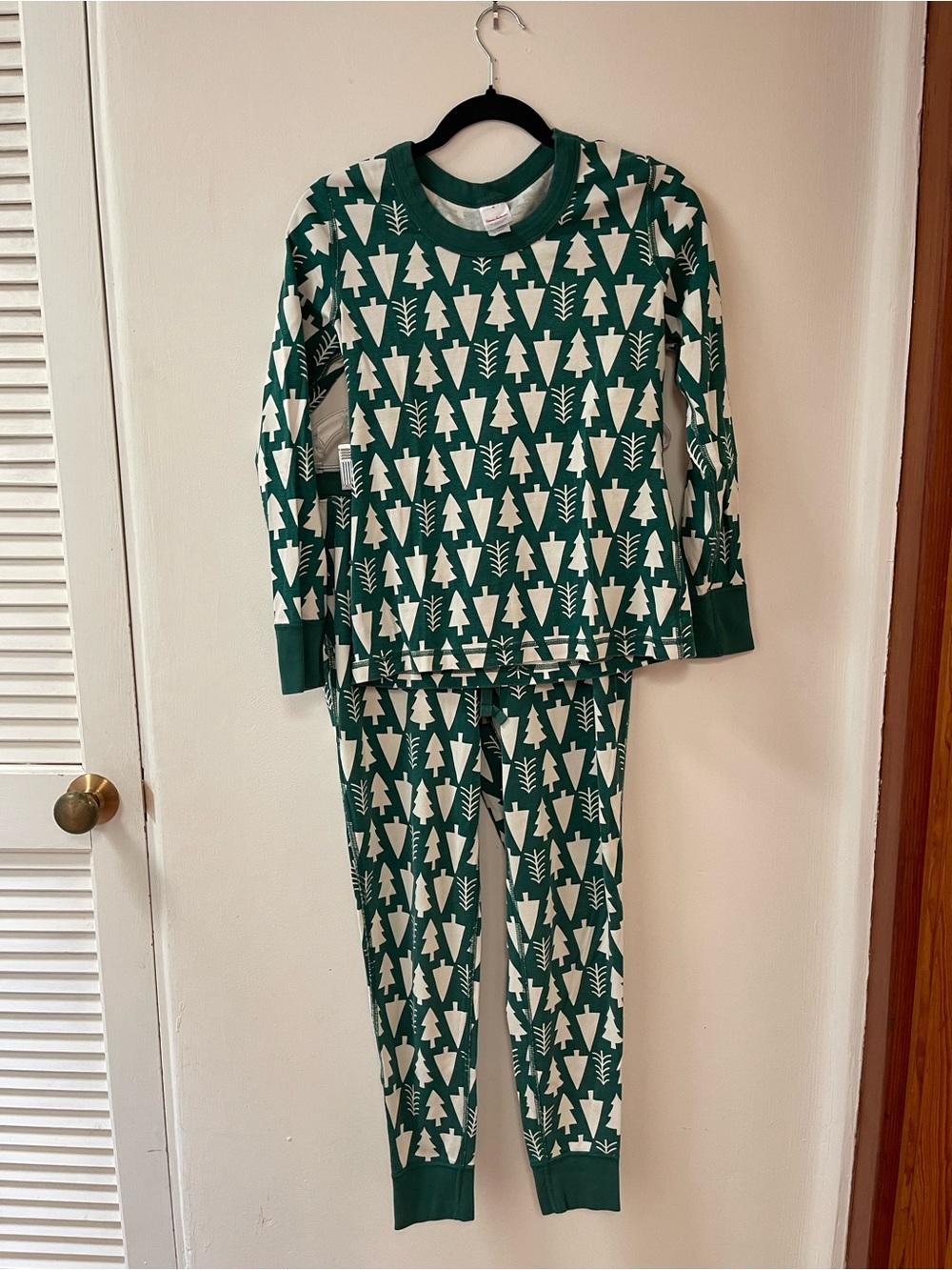 Green Tree Print Women’s Long John Pajamas